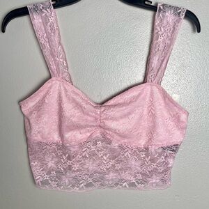 SHEIN Pink Lace Bralette